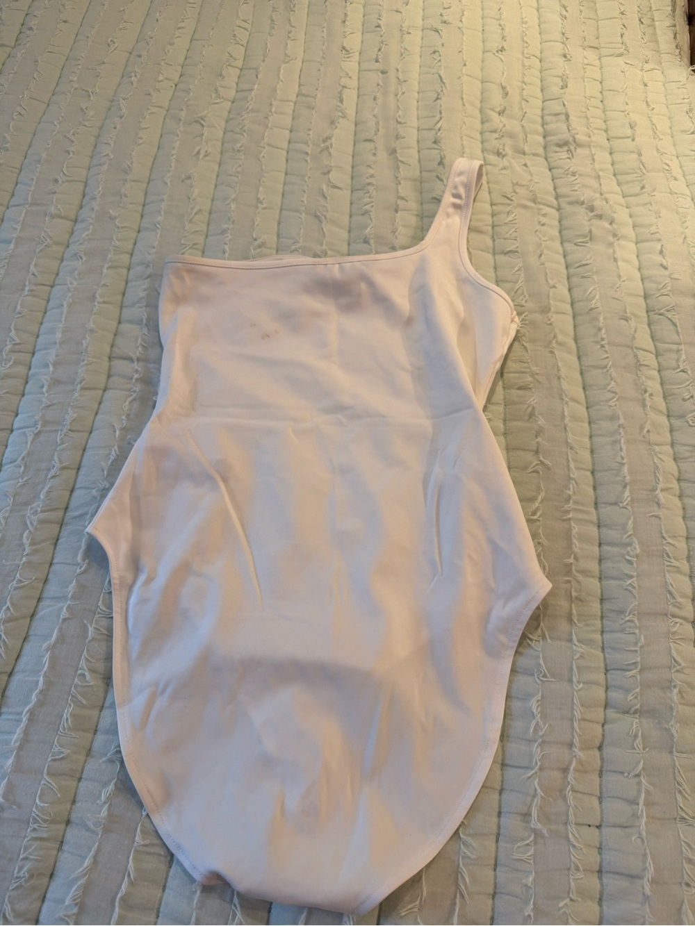 French Connection White One-Shoulder Body Suit size M